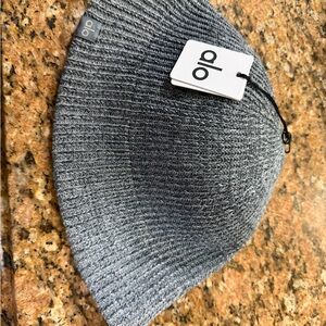 Gray Knit Bucket hat